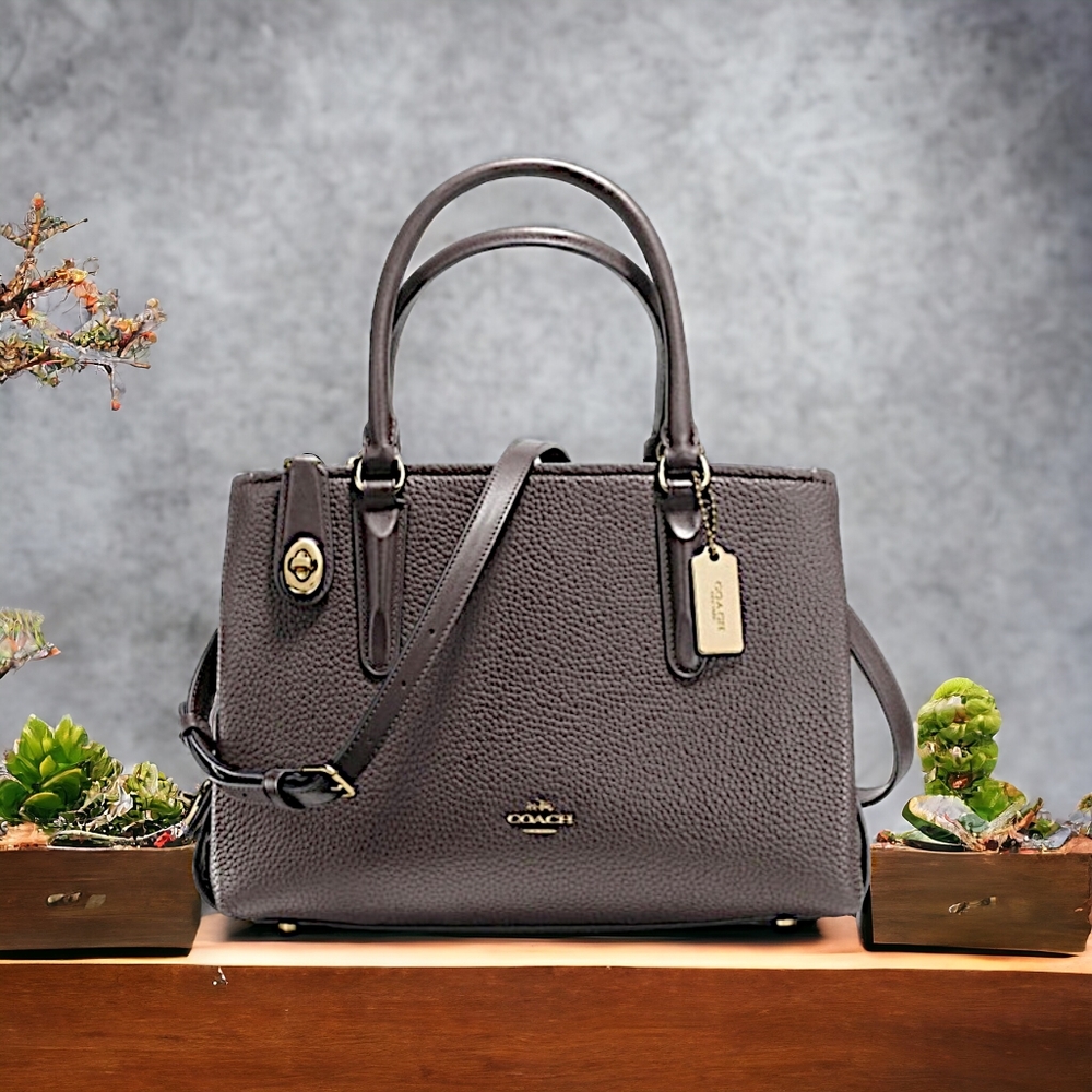 COACH Pebbled Brooklyn 28 Satchel